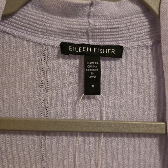 Eileen Fisher Lilac Thin Knit Cardigan Open Front 1X - Picture 3 of 7